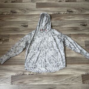 Brooks Running Marble Print Hooded Lightweight Windbreaker Size Large